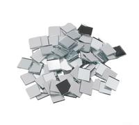 Decorazione da parete riflettente a specchio, in vetro, mosaico, fai da te, sfera da discoteca, piccoli adesivi quadrati per casa, camera da letto, bagno, soffitto, progetti artigianali, 10 x 10 mm