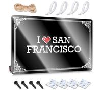 Decorazione da parete vintage per la casa, con scritta "I Love San Francisco", stile rustico, per taverna (20 x 30 cm)