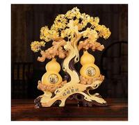 Decorazione da scrivania, albero dei soldi Feng Shui, zucca decorativa, bonsai di pietre preziose per ricchezza, fortuna e fortuna. Ottimo regalo per la mamma per la festa della mamma. Bonsai