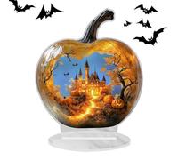 Decorazione Da Scrivania Halloween | Modello 2D Acrilico Con Frutti Tematici Per Festività,per Atmosfera Festiva in Camera Studio Soggiorno Libreria