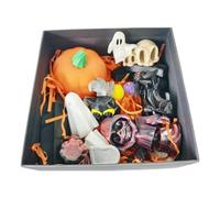 Decorazione da scrivania per Halloween, 20 pezzi, scheletro spaventoso, miniature, con teschio, piccola decorazione per la casa, il soggiorno, la camera da letto, lo studio
