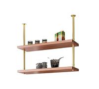 Decorazione da soffitto appendiabiti, in ferro battuto, armadietto bar vino stile retrò in legno massello mensola una parola mensola supporto per fiori (colore: oro, dimensioni 100 x 25 x 70 C (oro 60