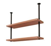 Decorazione da soffitto appendiabiti, in ferro battuto, armadietto bar vino stile retrò in legno massello una parola mensola supporto per fiori da parete (colore: oro, dimensioni 100 x 25 x 70 C (nero