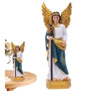 Decorazione Da Tavola Con Angelo - Statua In Resina Di San Raffaele Arcangelo | Statuetta Natalizia Per Forniture Festive Per Mobili TV, Comodini, Scaffali, Scrivanie