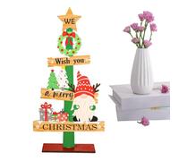 Decorazione da tavola in legno di Natale, decorazione da tavola in legno di Natale, albero di Natale da tavola con parole | Decorazione natalizia a vassoi multilivello per cucina, vacanze e eta