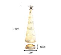 Decorazione da tavolo albero di Natale in vetro luminoso per festeggiare le vaca