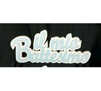 DECORAZIONE DA TAVOLO CONFETTATA SCRITTA IL MIO BATTESIMO LEGNO ROSA O AZZURRO