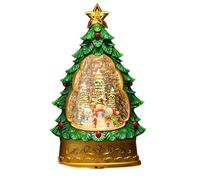 Decorazione da tavolo musicale a LED per albero di Natale, con melodie e materiale sicuro in PVC, per le vacanze, casa, festa, ponte, illuminare, carillon natalizio