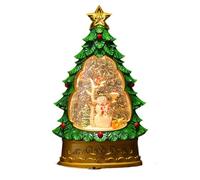 Decorazione da tavolo musicale a LED per albero di Natale, con melodie e materiale sicuro in PVC, per le vacanze, casa, festa, ponte, illuminare, carillon natalizio