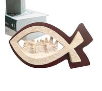 Decorazione da tavolo - versatile Ultima cena regalo religioso, elegante | ad alte prestazioni, a forma di resina e legno, multiuso, per interni ed esterni