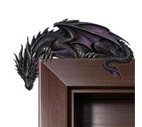 Decorazione D'Angolo Porta Ornamento Gotico Medievale Realistico Senza | Drago Dormiente Topper per Angolo Porta Per Soglia Finestra Sala Giochi Casa Corridoio Baita Patio Ingresso Viola