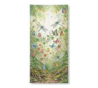 Decorazione decorativa per porta con farfalla da giardino, fantasiosa natura insetti floreale per porta d'ingresso, primavera estate all'aperto da appendere sfondo, forniture per festival, 91 x 182 cm