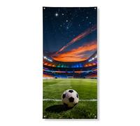 Decorazione decorativa per porta del campo da calcio, vivace scena dello stadio, decorazione per porta d'ingresso, per interni ed esterni, forniture per celebrazione del giorno del gioco, 91 x 182 cm