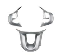 Decorazione Degli Interni 3PCS Glossy Trim Wrap Cover Emblem Decal Adesivo Volante Auto Per Peugeot 208 2008 2014-2018 Accessori Interni Dauto Interni Dell'auto(Argento opaco)