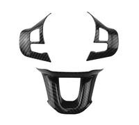 Decorazione Degli Interni 3PCS Glossy Trim Wrap Cover Emblem Decal Adesivo Volante Auto Per Peugeot 208 2008 2014-2018 Accessori Interni Dauto Interni Dell'auto(Carbon Fibre)
