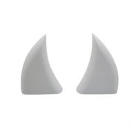 Decorazione dei denti per auto di Halloween, confezione da 2 adesivi bianchi per griglia dei vampiri, ABS resistente alle intemperie, facile da installare