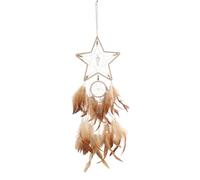 Decorazione dei sogni - Boho Catcher Hanging | Star Design crescente | Ornamento di piume fatto a mano | Decorazione di nozze Arte della parete per la decorazione del soffitto