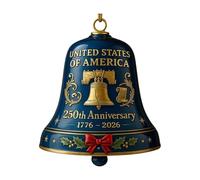 Decorazione del campanello di metallo, 250a campana patriottica, campana sospesa 'arredamento 'albero di Natale, 6x6 cm, design robusto appeso, intagliato vintage, ideale per la festa delle po