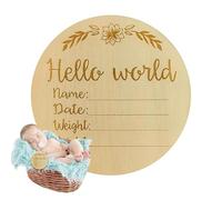Decorazione del cartello di annuncio per bambini, segno di annuncio ricordo,Segnale di annuncio del nome nascita in legno | Genitori souvenir che cattura il momento del bambino novità ricordo per la s