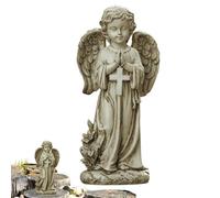 Decorazione del giardino Statua Engels - Figura di angelo per l'area esterna | Statua di angelo con luce solare con potenza | Decorazioni di figure di angeli solari per la casa, caffetteria, r