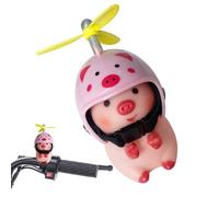 Decorazione del manubrio della moto, decorazione del manubrio, giocattolo della base del manubrio del giocattolo, animale del manubrio, figure di animali nemici di moto, con casco - d