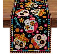 Decorazione del messicano | Corridori da tavolo messicani decorativi morbidi - Forniture per feste a tema messicano, decorazioni riutilizzabili per il giorno dei morti per le decorazioni della