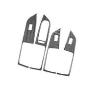 Decorazione Del Pannello Di Controllo Dei Finestrini Cornice Adesiva Accessori Per Interni Auto Per VW Per Golf 8 MK8 2020 2021 WEFOLCC(Black carbon fiber)