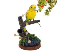 Decorazione del parlante - a induzione a batteria | Figura cinguettante attivata dalla voce realistica con movimento elettrico, giocattolo audio vivido per soggiorno da giardino int