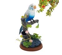 Decorazione del parlante - a induzione a batteria | Figura cinguettante attivata dalla voce realistica con movimento elettrico, giocattolo audio vivido per soggiorno da giardino int