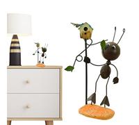 Decorazione del patio delle formiche in metallo,Carine sculture da parete all'aperto di formiche - Decorazione del giardino capricciosa, ornamento della statuetta di formica in acciaio, sculture