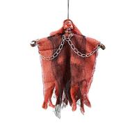 Decorazione del soffitto della strega spettrale di Halloween con l'occhio incandescente dello scheletro della strega dell'occhio del LED appeso ornamento per il giardino della porta del cortile