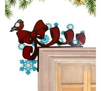 Decorazione del telaio della porta di Natale,Decorazioni del telaio dell'angolo della porta di Natale - Porta di Natale in legno Babysitter | Arte della parete della decorazione domestica, decorazione