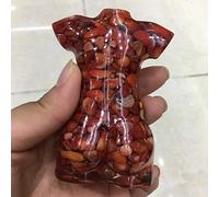 Decorazione del torso del corpo maschile in corallo rosso intagliato a mano in cristallo naturale for la casa della raccolta domiciliare