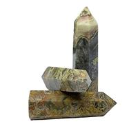 Decorazione della casa 1PC Cristallo Naturale Agata Pazza Fatto a Mano Punta di Bacchetta di Cristallo Torre di Pietra Artigianato for la Decorazione di Pietre Naturali Cristalli Reiki ( Size : 9-10CM