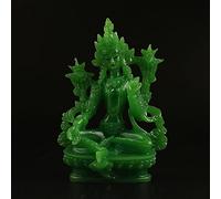 Decorazione della casa Statua di Scultura da Giardino Tibet Antica Tara Verde Dea Guanyin Statua Statua di Buddha Decorazione Domestica sicura e di buona Fortuna, Statua di Buddha