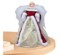 Decorazione della cima dell'albero di Natale, Figura d'angelo in cima all'albero di Natale, decorazioni natalizie, ornamento dell'albero di angelo - Figura d'angelo sulla cima dell'albero di Natale