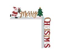 Decorazione della cornice della porta di Natale - Accento d'angolo di Natale, decorazione del segno d'angolo della porta in legno | Decorazioni per le vacanze di Babbo Natale 'albero di Natale ad