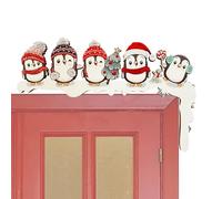 Decorazione della cornice della porta di Natale - Decorazione della porta di Natale in legno | Decorazione in legno di alce di Santa | Decorazione della cornice di Babbo Natale in legno di