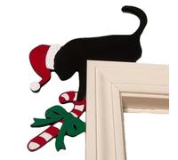 Decorazione della cornice di Porțe de Ńoël - Legno 18-20cm | Decoratioñ de Porțe de Ńoël con finestra della porta dipinta a mano in metallo, Decoratioñ della cornice della porta 'albero di Natale