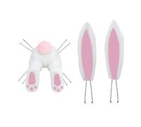 Decorazione della corona del coniglio - di benvenuto in legno, ornamento della porta del coniglio di primavera, sala espositiva per le vacanze in fattoria | Abbellimento affascinante dell'ingresso di