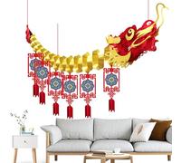 Decorazione della festa di primavera,Banner di Capodanno cinese | Set di decorazioni creative drago, sfondo cinese per il nuovo anno lunare | Sfondo cinese luna Capodanno