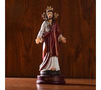 Decorazione della figura del desktop dell'ornamento della statua di San Gesù in