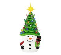 Decorazione Della Luce Della Notte Di Neve Di Natale, Snowman Tree Forme Lampada In Resina, Decorazioni Per Alberi Per Il Famiglia Famiglia Per Le Vacanze Festival Per Le Vacanze Di