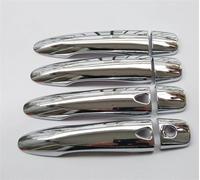 decorazione della maniglia Accessori Per La Copertura Della Maniglia Della Porta Esterna Cromata Per Auto In Fibra Di Carbonio Per Nissan Per Qashqai J11 2014 2015-2019 ( Color : Silver 4door 3 Keyhol