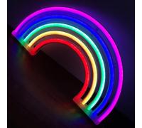 Decorazione della parete del neon, segno arcobaleno della camera da letto del lavoro USB o della batteria, stanza delle ragazze, dormitorio, partito, matrimonio, bar, Natale