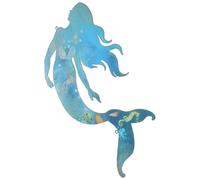Decorazione Della Parete Di Metallo Artigianale Attaccapanni Sirena in Murale