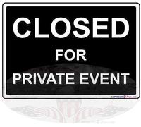 Decorazione della parete Nuovo segno di alluminio del metallo chiuso per evento privato per esterno & interno 30,5 cm x 8 pollici piatti stampati