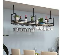Decorazione della parete, regalo per regali di Natale, portabottiglie a soffitto, mensole galleggianti a soffitto, facile da installare, con guardrail non facile da cadere Decorazione domest