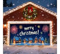Decorazione della Porta del Garage di Natale, Banner di Natale per Porta del Garage Buon Natale Parete Santa Pupazzo di Neve Elan Teli di Sfondo Garage Xmas Inverno per Parete Esterno Interno