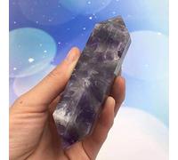 decorazione della stanza Scettro di torre a doppia testa di ametista da sogno naturale grezzo di cristallo naturale guarisce, testimonia l'amore, il compleanno, la decorazione ( Size : 110-120g )